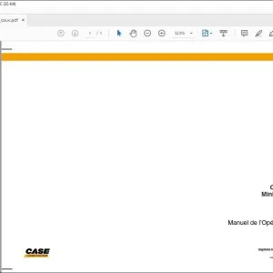 Case CX17B Mini Pelle Manuel de l’Opérateur 87492462 - PDF DOWNLOAD (French)