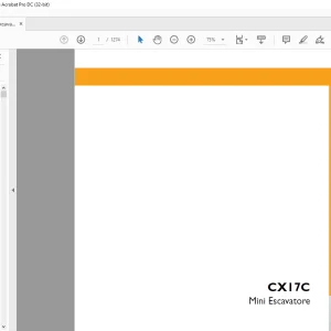 Case CX17C Mini Escavatore MANUALE D’OFFICINA 51679668 - PDF DOWNLOAD(Italian)