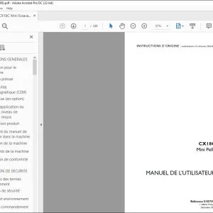 Case CX18C Mini Pelle MANUEL DE L’UTILISATEUR 51557399 - PDF DOWNLOAD