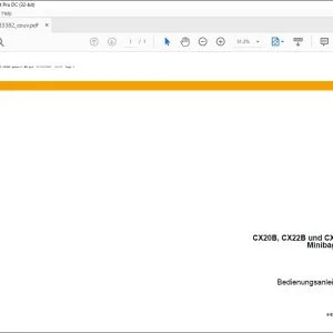 Case CX20B, CX22B und CX27B Minibagger Bedienungsanleitung 6-83382 - PDF DOWNLOAD (German)