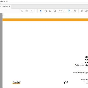 Case CX210B CX230B CX240B Pelles sur chenilles Manuel de l’Opérateur 84326537 - PDF DOWNLOAD (French)