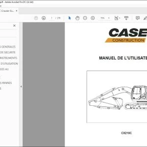 Case CX210C MANUEL DE L'UTILISATEUR 84551209 - PDF DOWNLOAD (French)