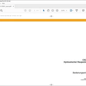 Case CX225SR Hydraulischer Raupenbagger Bedienungsanleitung Lep 6-35581 - PDF DOWNLOAD (German)