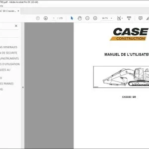 Case CX235C SR MANUEL DE L'UTILISATEUR 84584795 - PDF DOWNLOAD (French)