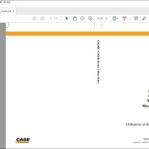Case CX26B CX30B Series 2 Mini Pelles Utilisation et Entretien 84372053 - PDF DOWNLOAD (French)