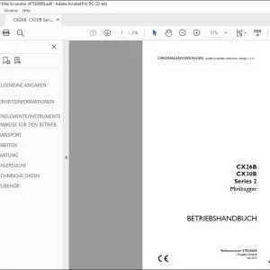Case CX26B CX30B Series 2 Minibagger BETRIEBSHANDBUCH 47530085 - PDF DOWNLOAD (German)