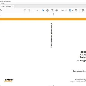 Case CX26B CX30B Series 2 Minibagger Betriebsanleitung 84371862 - PDF DOWNLOAD (German)
