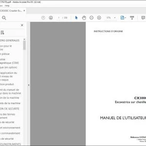 Case CX300C Excavatrice sur chenilles MANUEL DE L’UTILISATEUR 51576378 - PDF DOWNLOAD (French)