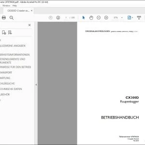 Case CX300D Raupenbagger BETRIEBSHANDBUCH 47878424 - PDF DOWNLOAD (German)