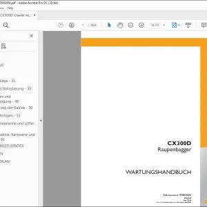 Case CX300D Raupenbagger WARTUNGSHANDBUCH 47843025 - PDF DOWNLOAD (German)