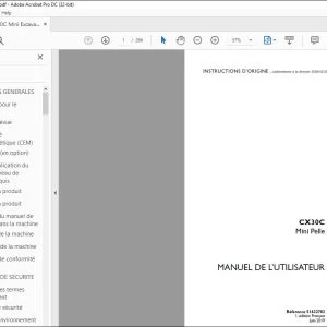 Case CX30C Mini Pelle MANUEL DE L’UTILISATEUR 51632783 - PDF DOWNLOAD (French)
