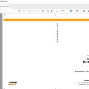 Case CX31B CX36B Mini Pelles Utilisation et Entretien 84287606 - PDF DOWNLOAD (French)