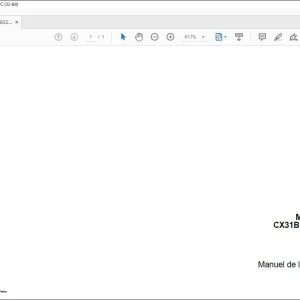 Case CX31B et CX36B MANUEL DE L'OPERATEUR 6-82832 - PDF DOWNLOAD (French)