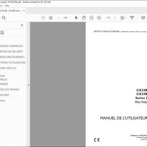 Case CX35B CX39B Series 2 Mini Pelle MANUEL DE L’UTILISATEUR 47529530 - PDF DOWNLOAD (French)
