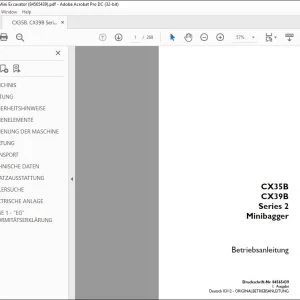 Case CX35B CX39B Series 2 Minibagger Betriebsanleitung 84565439 - PDF DOWNLOAD (German)
