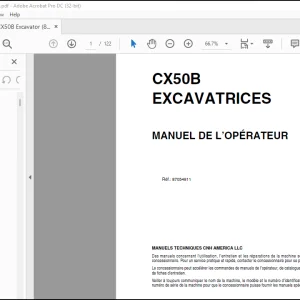 Case CX50B EXCAVATRICES MANUEL DE L’OPÉRATEUR(87054811) - PDF DOWNLOAD (French)
