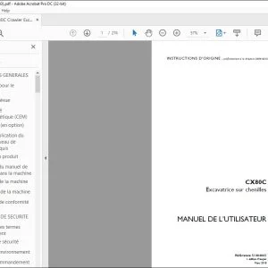 Case CX80C Excavatrice sur chenilles MANUEL DE L’UTILISATEUR 51464843 - PDF DOWNLOAD (French)