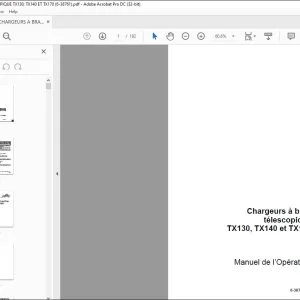 Case Chargeurs à bras télescopique TX130, TX140 et TX170 Manuel de l’Opérateur 6-38761 - PDF DOWNLOAD (French)