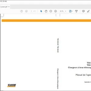 Case Chargeurs à bras télescopiques TX130-30 TX130-33 Manuel de l’opérateur 84266617 - PDF DOWNLOAD (French)