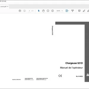 Case Chargeuse 521 D Manuel de l'operateur 6-26420 - PDF DOWNLOAD (French)