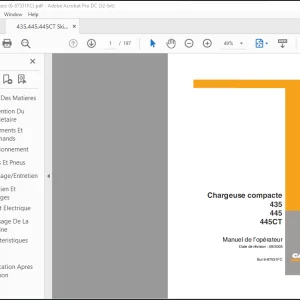 Case Chargeuse compacte 435 445 445CT Manuel de l’opérateur (6-87531FC) - PDF DOWNLOAD (FRENCH)