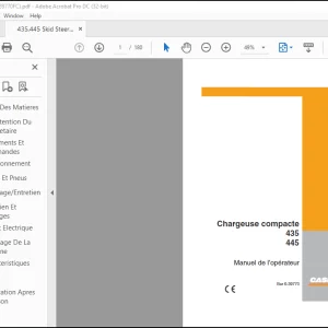 Case Chargeuse compacte 435 445 MANUEL DE L’OPÉRATEUR (6-39770) -  PDF DOWNLOAD (French)