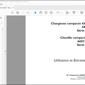 Case Chargeuse compacte 435 445 Série 3 Chenille compacte 445CT Série 3 Utilisation et Entretien Manual(84286777) - PDF DOWNLOAD (French)
