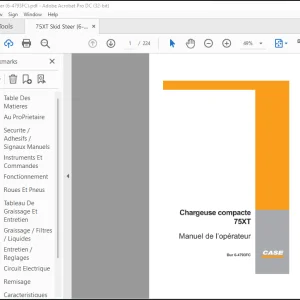 Case Chargeuse compacte 75XT Manuel de l'operateur(6-4793FC) - PDF DOWNLOAD (French)