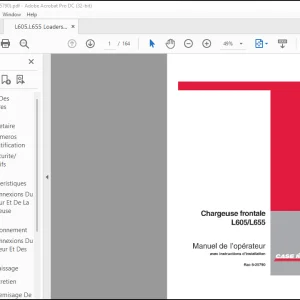 Case Chargeuse frontale L605/L655 MANUEL DE L’OPÉRATEUR (6-25790) - PDF DOWNLOAD