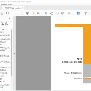 Case Chargeuse modèle 721D Manuel de l'opérateur (6-35071FC)-PDF DOWNLOAD (French)