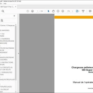 Case Chargeuse pelleteuse 580 Super R Series 2 Manuel de l’opérateur 87667228 - PDF DOWNLOAD (French)