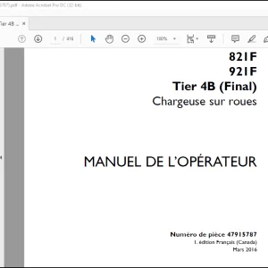 Case Chargeuse sur roues 821F 921F Tier 4B (Final) Manuel de l'operateur 47915787-PDF DOWNLOAD (FRENCH)
