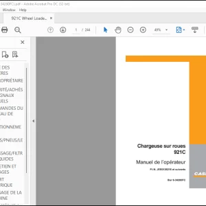 Case Chargeuse sur roues 921C Manuel de l'operateur (6-34280FC)-PDF DOWNLOAD(FRENCH)