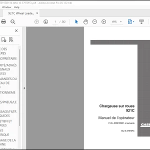 Case Chargeuse sur roues 921C Manuel de l'operateur(6-37970FC)-PDF DOWNLOAD (French)