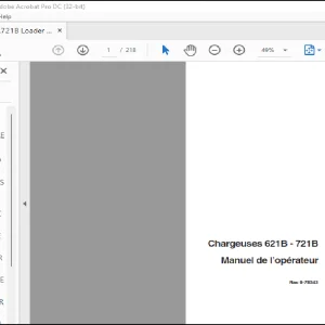 Case Chargeuses 621B - 721B MANUEL DE L’OPÉRATEUR 9-78343-PDF DOWNLOAD (FRENCH)