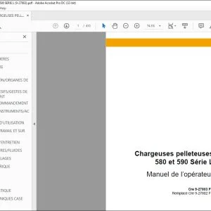 Case Chargeuses pelleteuses 580 et 590 Série L Manuel de l’opérateur Cre 9-27803 - PDF DOWNLOAD (French)