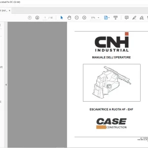 Case ESCAVATRICE A RUOTA HF - EHF MANUALE DELL’OPERATORE 51567597 - PDF DOWNLOAD (Itlalian)