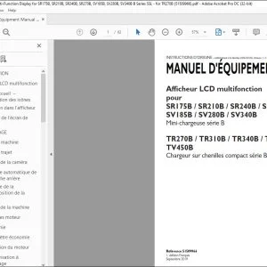 Case Equipment Manual LCD Multi-Function Display for SR175B SR210B SR240B SR270B SV185B SV280B SV340B B Series SSL for TR270B 51509966 - PDF DOWNLOAD (French)