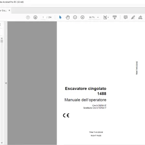 Case Escavatore cingolato 1488 Manuale dell’operatore Cre 9-78701 IT - PDF DOWNLOAD (Italian)