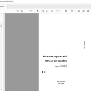 Case Escavatore cingolato 9007 Manuale dell’operatore Cre 6-6381 IT - PDF DOWNLOAD (Italian)