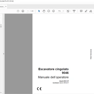 Case Escavatore cingolato 9046 Manuale dell’operatore Cre 6-7811 IT - PDF DOWNLOAD (Italian)