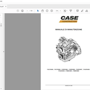 Case F4CE9484 F4CE9684 F4DE9484 F4DE9684 F4DE9687 F4GE948 F4GE9684 F4HE9484 F4HE9684 MANUALE DI MANUTENZIONE 84250523 - PDF DOWNLOAD (Italian)