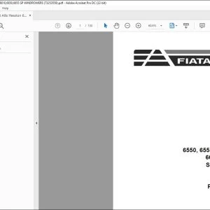 Case Fiatallis 6550 6555 6600 6610 6650 & 6655 Self-Propelled Windrowers Parts Catalog Manual 73253559 - PDF DOWNLOAD