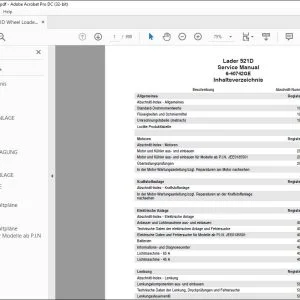 Case Lader 521D Service Manual 6-40742GE - PDF DOWNLOAD (German)