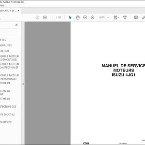 Case MANUEL DE SERVICE MOTEURS ISUZU 4JG1 - PDF DOWNLOAD (French)