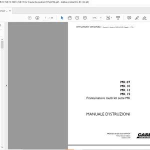 Case MK 07 MK 10 MK 13 MK 15 Frantumatore multi kit serie MK MANUALE D’ISTRUZIONI 51544739 - PDF DOWNLOAD (Italian)