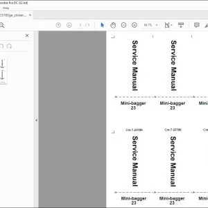 Case Mini-bagger 23 Service Manual 7-23780 - PDF DOWNLOAD (German)