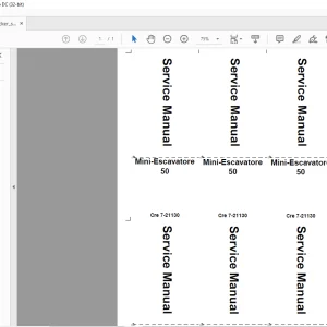 Case Mini-escavatore 50 Service Manual Cre 7-21130 - PDF DOWNLOAD (Italian)