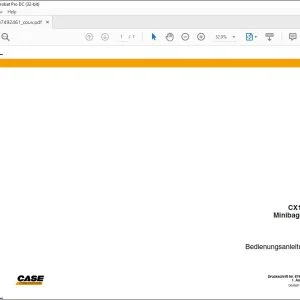 Case Minibagger CX17B BBedienungsanleitung 87492461 - PDF DOWNLOAD (German)