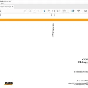 Case Minibagger CX17B Betriebsanleitung 84345553 - PDF DOWNLOAD (German)